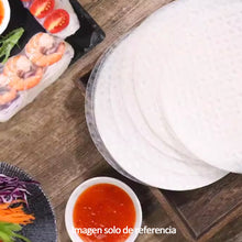 Cargar imagen en el visor de la galería, Papel de Arroz Vietnamita Redondo 18 cm – Lion Brand 400g (Bánh Tráng para Rollitos)
