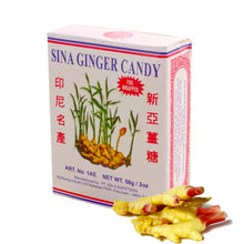 Cargar imagen en el visor de la galería, Caramelos de Jengibre Sina 56g – Ting-Ting Jahe | Natural de Indonesia