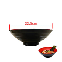 Cargar imagen en el visor de la galería, Cuencos Bowl Plástico Duro Estilo Japones Para Ramen 22.5cm