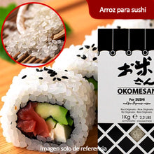 Carregar imagem no visualizador da galeria, OKOMESAN Arroz Japonés para Sushi – 1kg envasado al vacío
