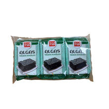 Cargar imagen en el visor de la galería, Pack 3 × 4 g – Algas tradicionales (alga nori) tostada – aperitivo saludable Dunam

