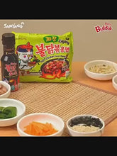 Cargar y reproducir el video en el visor de la galería, Ramen Buldak Coreano Sabor a Jjajang 140g Halal Samyang
